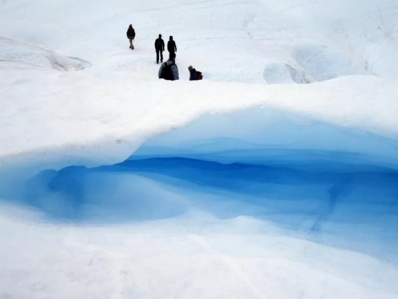 Inside the glacier